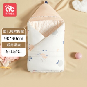 爱贝迪拉（AIBEDILA）婴儿抱被初生包被 秋冬季加厚棉款 新生儿用品宝宝睡袋抱被四季通用